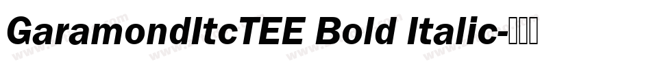 GaramondItcTEE Bold Italic字体转换